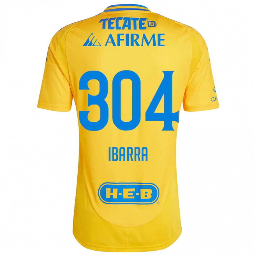 Homme Football Maillot Luis Ibarra #304 Or Jaune Tenues Domicile 2024/25