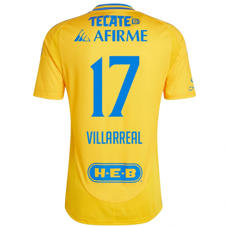 Homme Football Maillot Natalia Villarreal #17 Or Jaune Tenues Domicile 2024/25