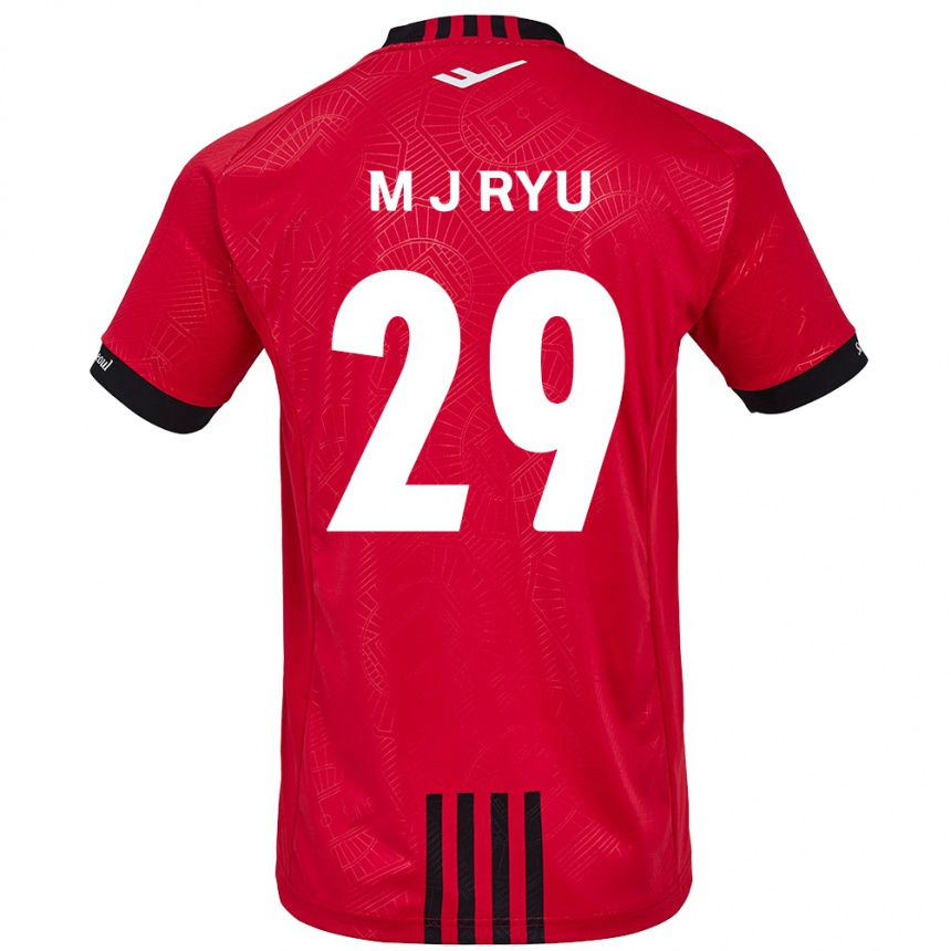 Homme Football Maillot Jae-Moon Ryu #29 Rouge Noir Tenues Domicile 2024/25