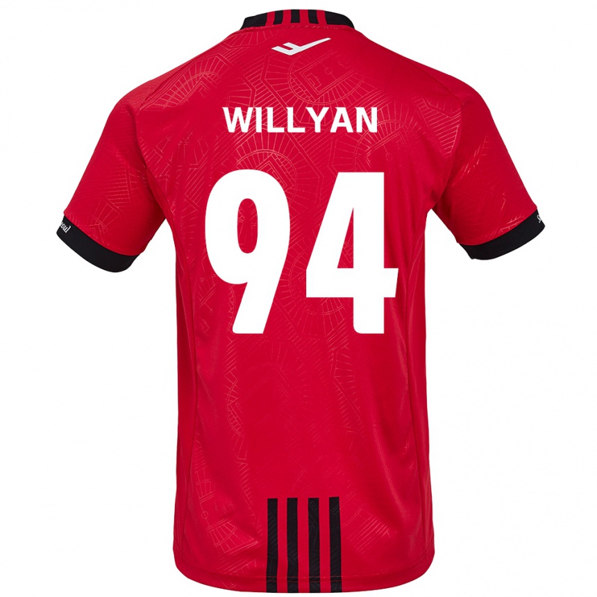 Homme Football Maillot Willyan #94 Rouge Noir Tenues Domicile 2024/25