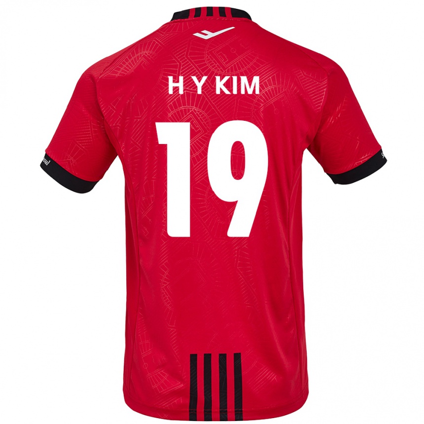 Homme Football Maillot Yong-Hyuk Kim #19 Rouge Noir Tenues Domicile 2024/25