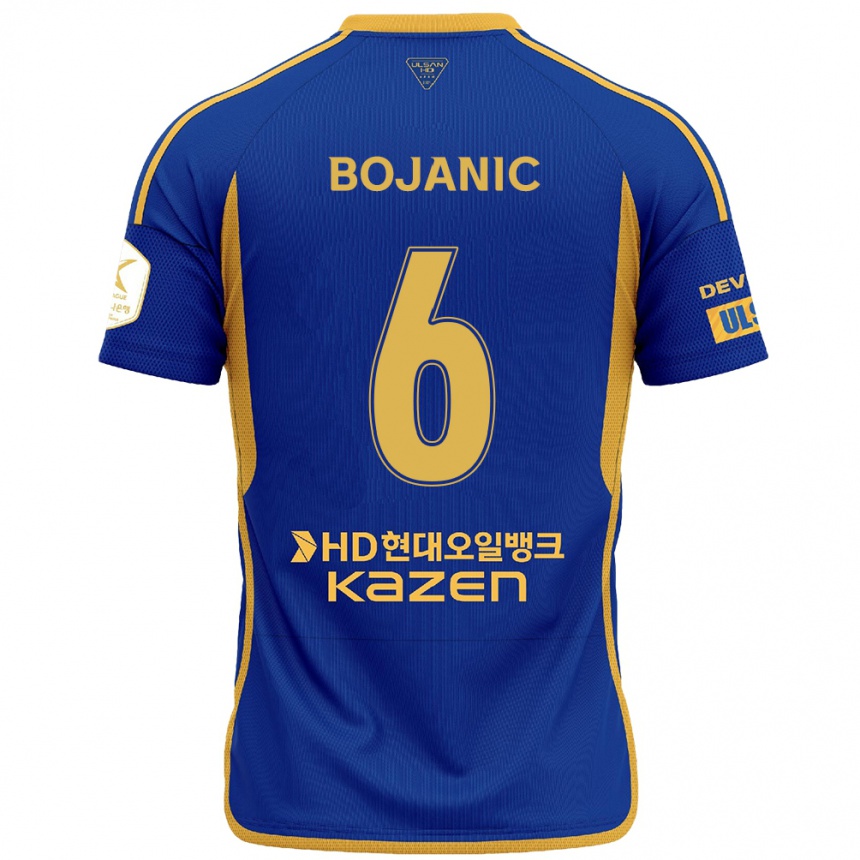 Homme Football Maillot Darijan Bojanic #6 Bleu Jaune Tenues Domicile 2024/25