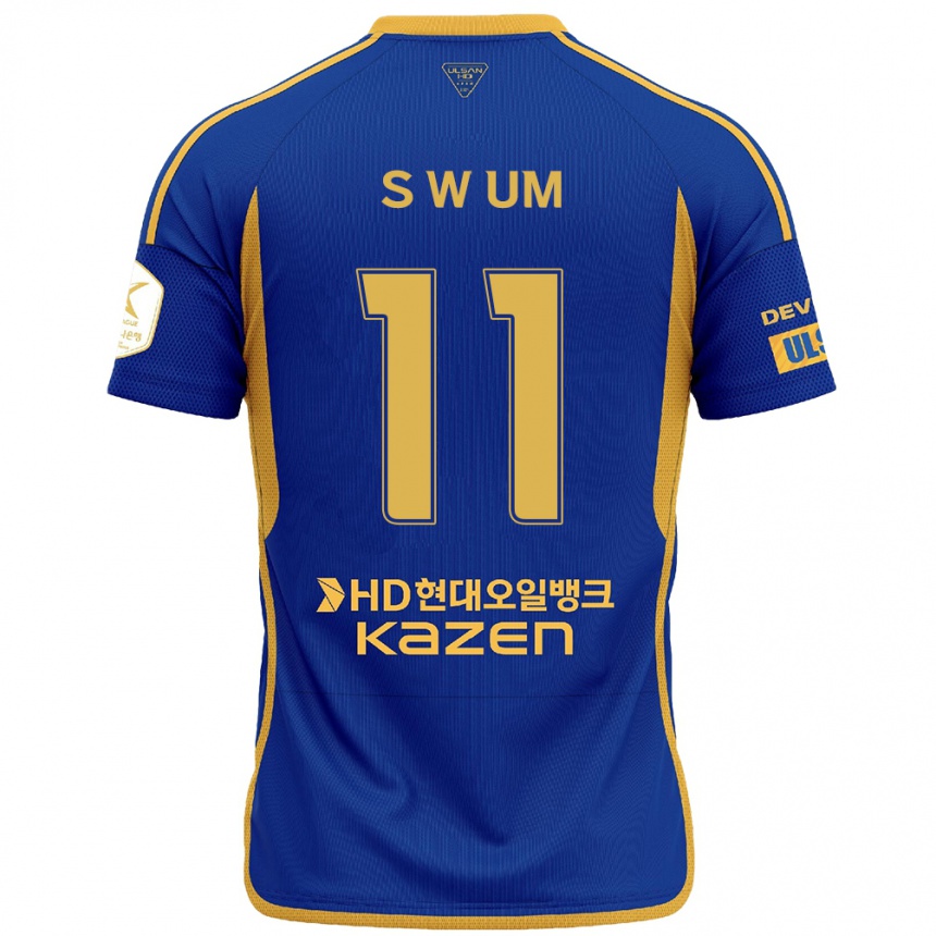 Homme Football Maillot Won-Sang Um #11 Bleu Jaune Tenues Domicile 2024/25