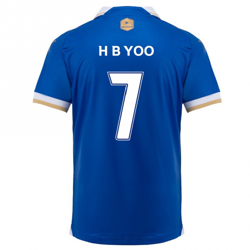 Homme Football Maillot Byung-Heon Yoo #7 Bleu Blanc Tenues Domicile 2024/25