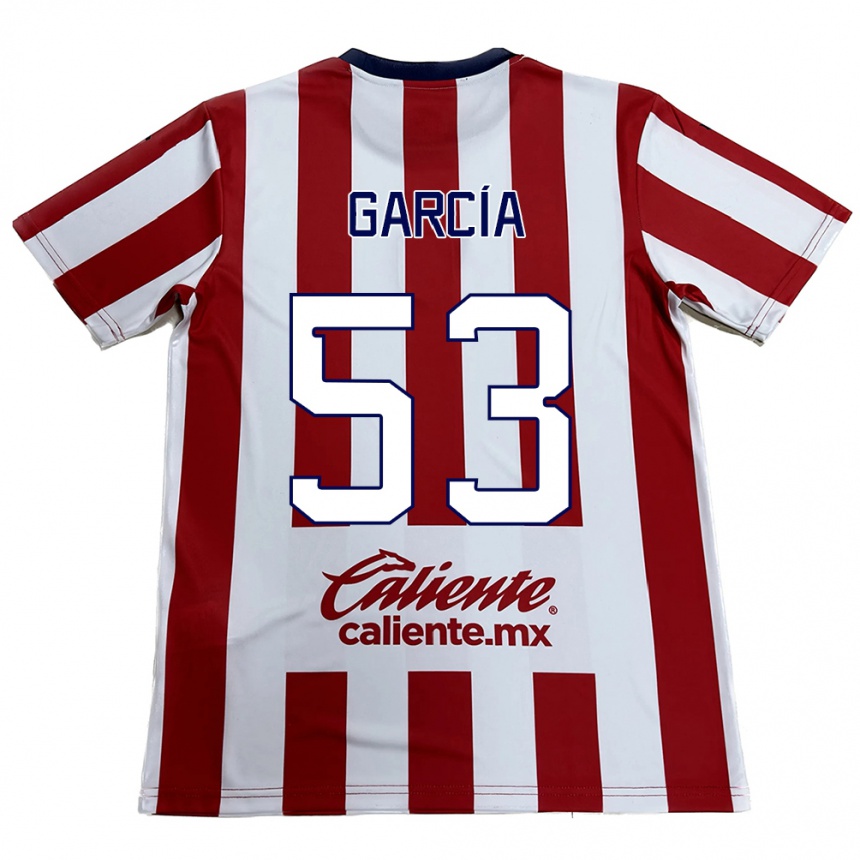 Homme Football Maillot Uziel García #53 Rouge Blanc Tenues Domicile 2024/25