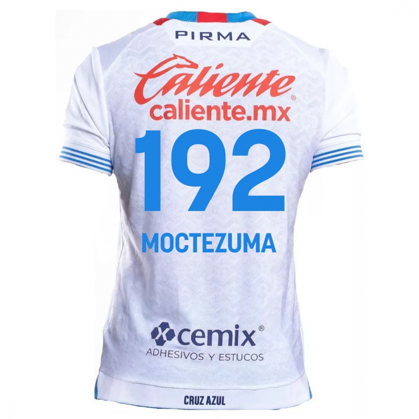 Homme Football Maillot Brayan Moctezuma #192 Blanc Bleu Tenues Extérieur 2024/25