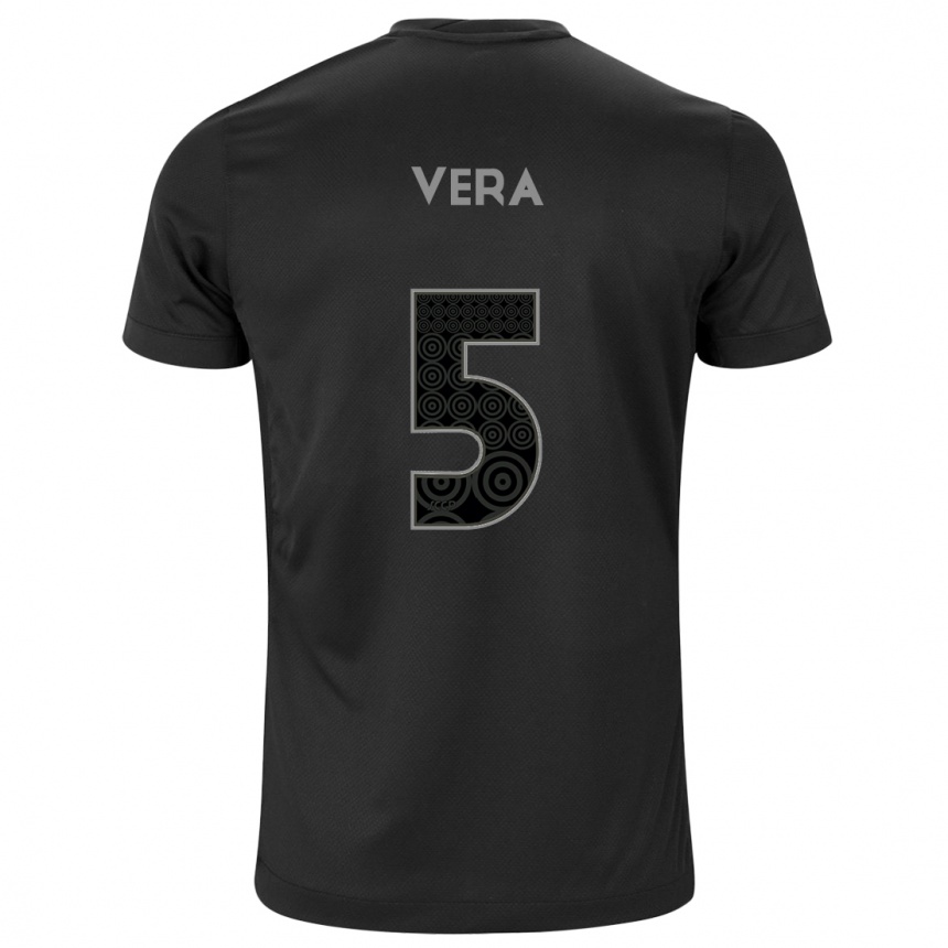 Homme Football Maillot Fausto Vera #5 Noir Tenues Extérieur 2024/25