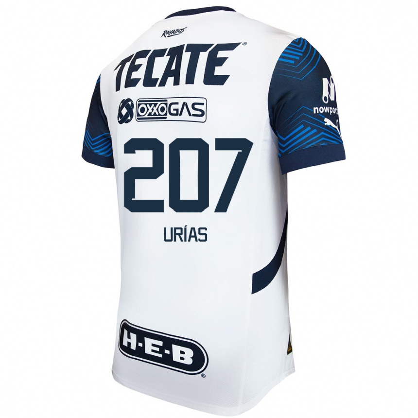 Homme Football Maillot Álex Urías #207 Blanc Bleu Tenues Extérieur 2024/25