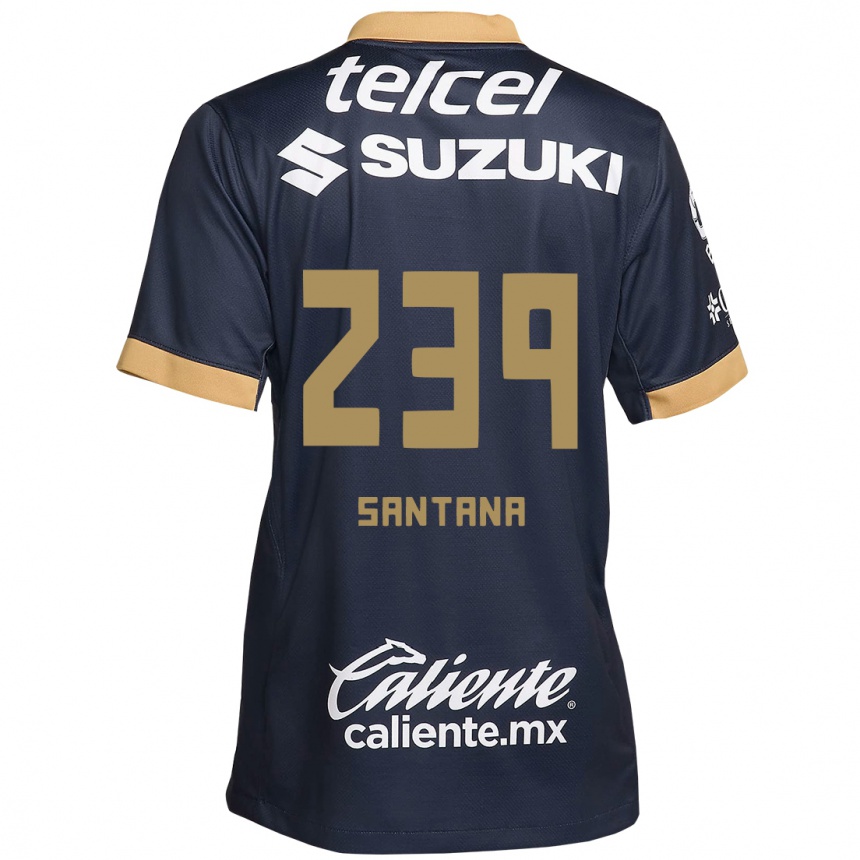 Homme Football Maillot Guillermo Santana #239 Obsidienne Or Blanc Tenues Extérieur 2024/25