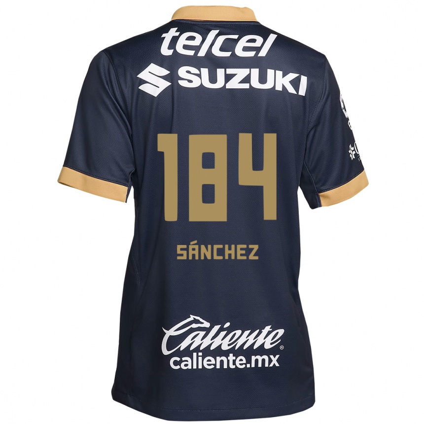 Homme Football Maillot Manuel Sánchez #184 Obsidienne Or Blanc Tenues Extérieur 2024/25