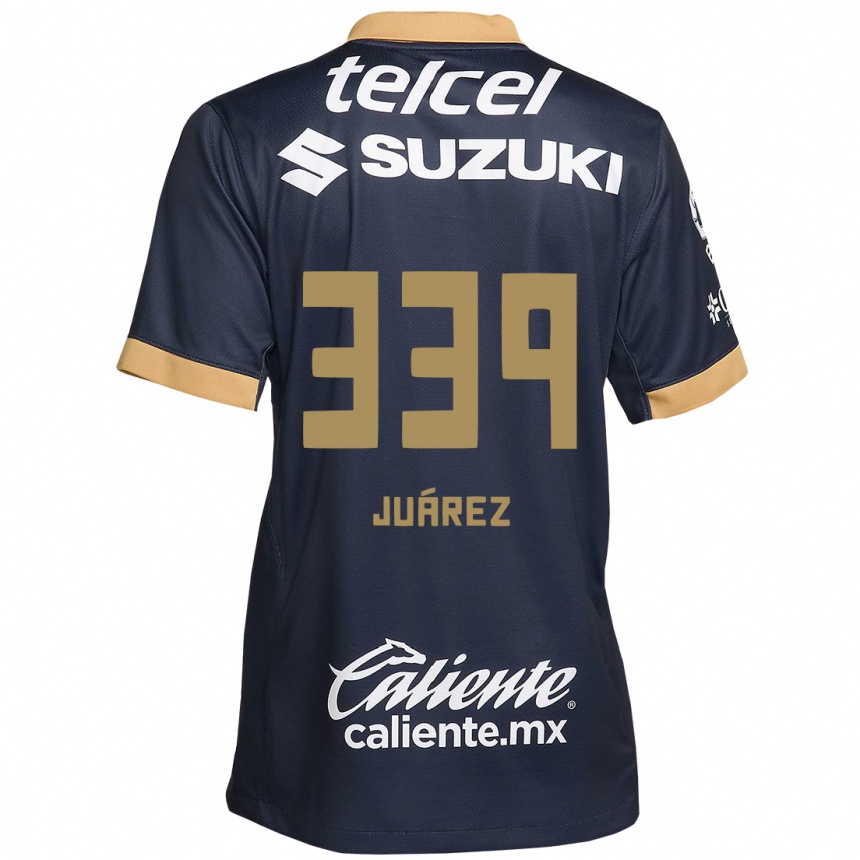 Homme Football Maillot Jonathan Juárez #339 Obsidienne Or Blanc Tenues Extérieur 2024/25