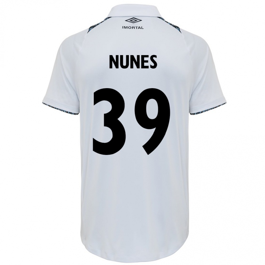 Homme Football Maillot Gustavo Gomes #39 Blanc Bleu Tenues Extérieur 2024/25