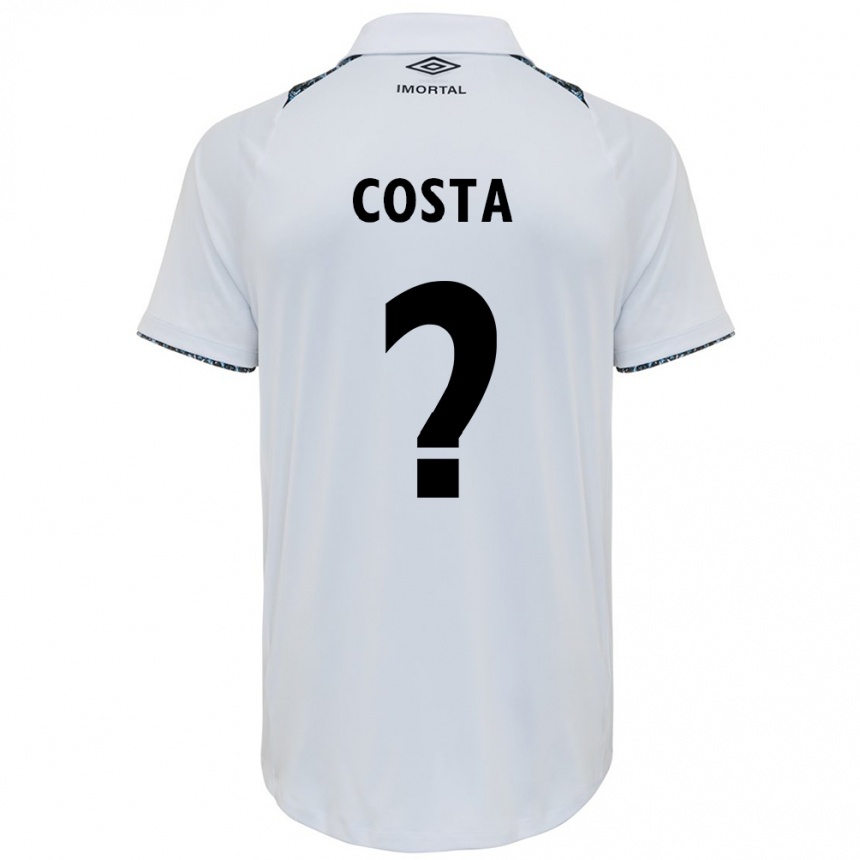 Homme Football Maillot Wesley Costa #0 Blanc Bleu Tenues Extérieur 2024/25