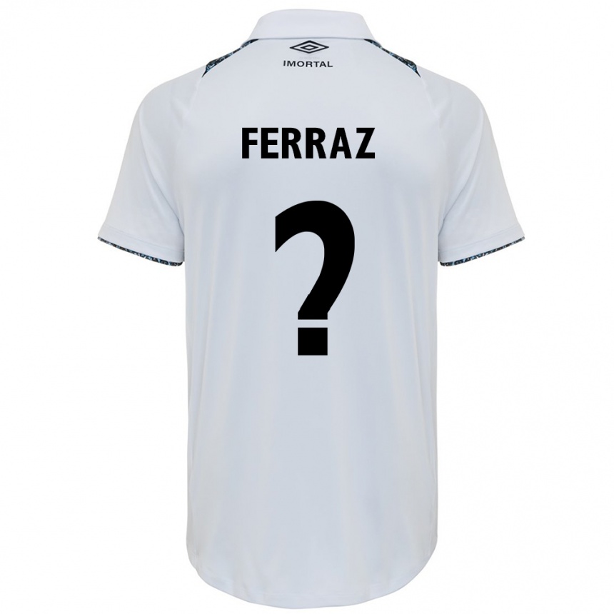 Homme Football Maillot Vini Ferraz #0 Blanc Bleu Tenues Extérieur 2024/25