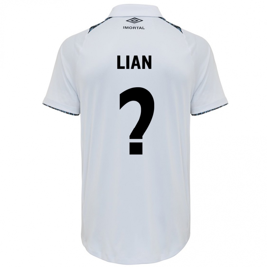 Homme Football Maillot Lian #0 Blanc Bleu Tenues Extérieur 2024/25