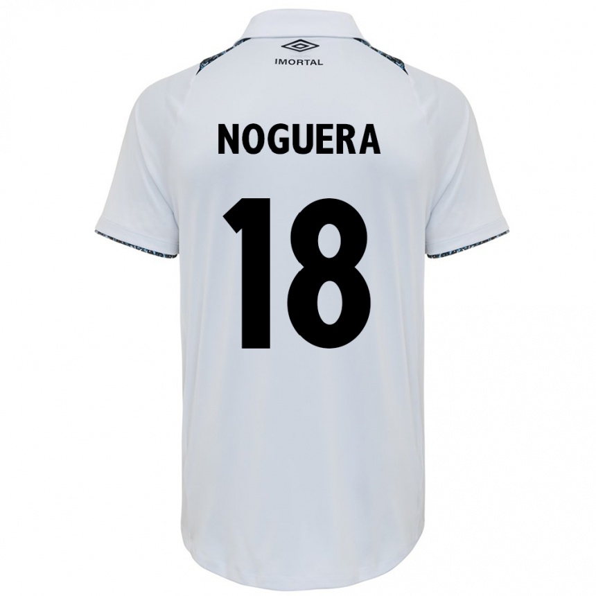 Homme Football Maillot Freddy Noguera #18 Blanc Bleu Tenues Extérieur 2024/25