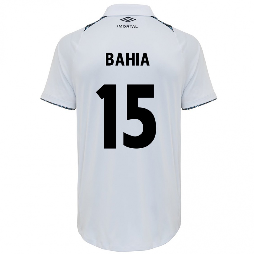 Homme Football Maillot Raíssa Bahia #15 Blanc Bleu Tenues Extérieur 2024/25