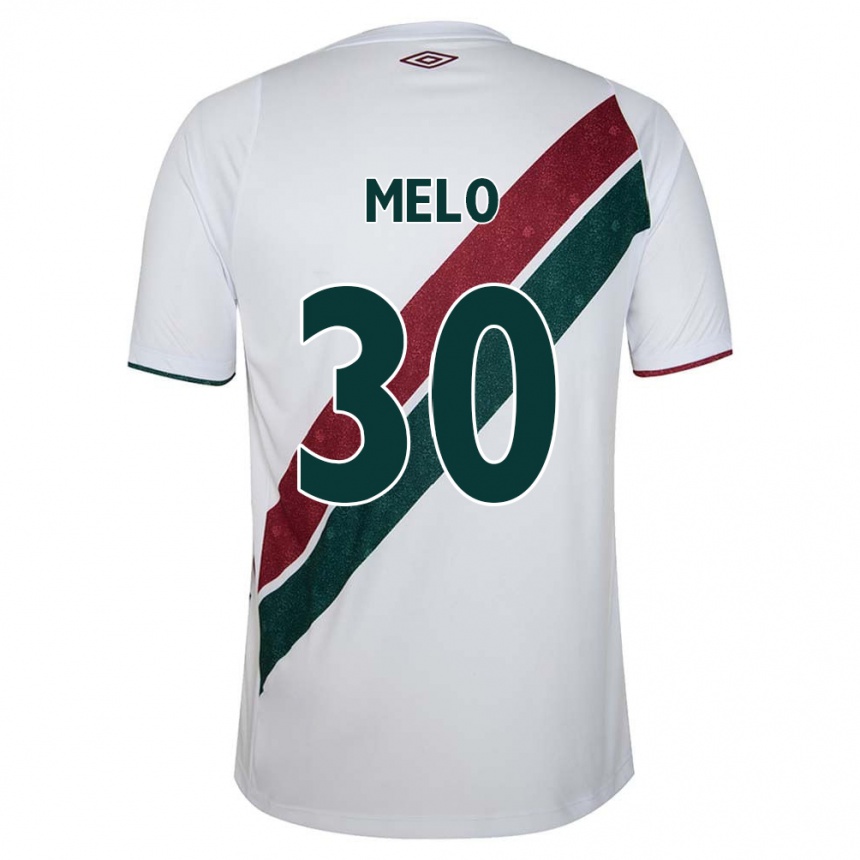 Homme Football Maillot Felipe Melo #30 Blanc Vert Bordeaux Tenues Extérieur 2024/25