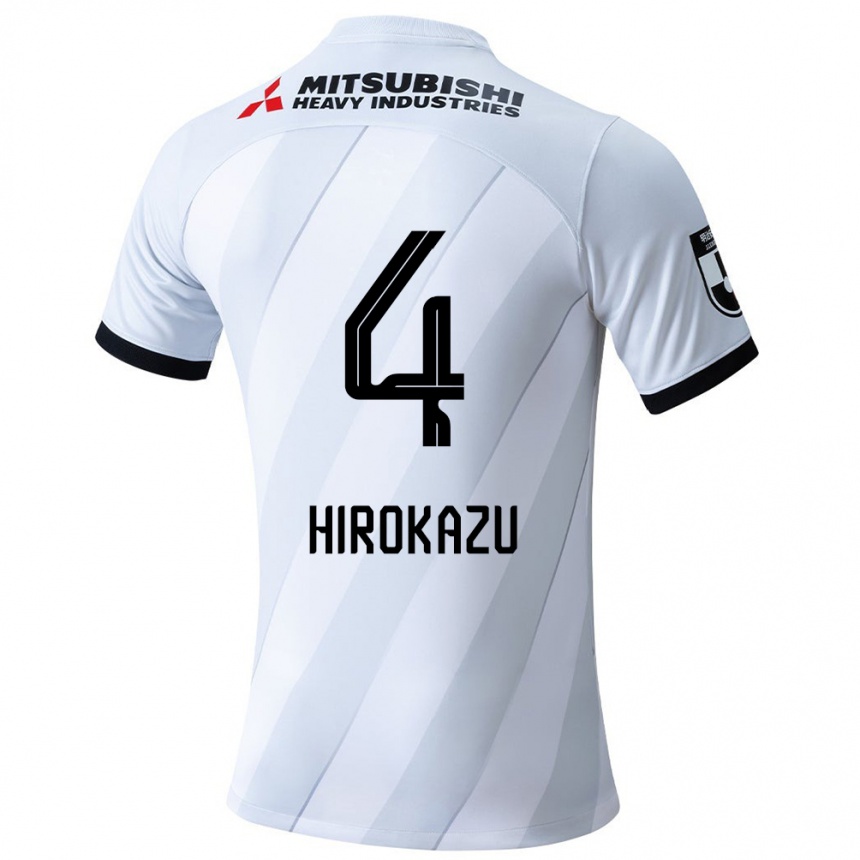 Homme Football Maillot Hirokazu Ishihara #4 Blanc Gris Tenues Extérieur 2024/25