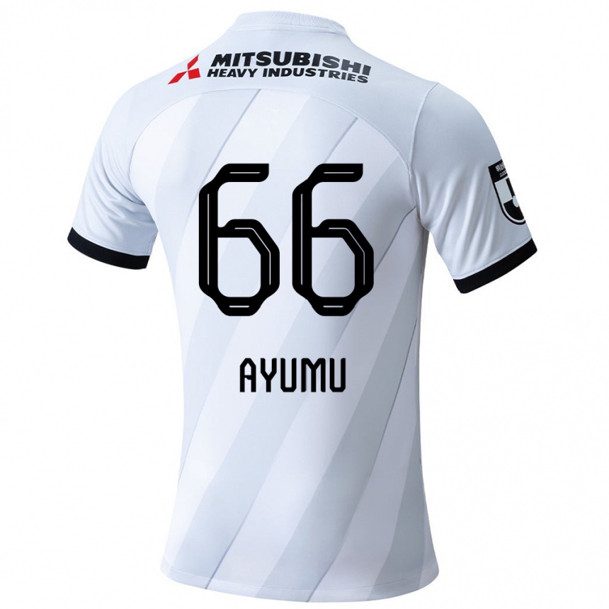 Homme Football Maillot Ayumu Ohata #66 Blanc Gris Tenues Extérieur 2024/25