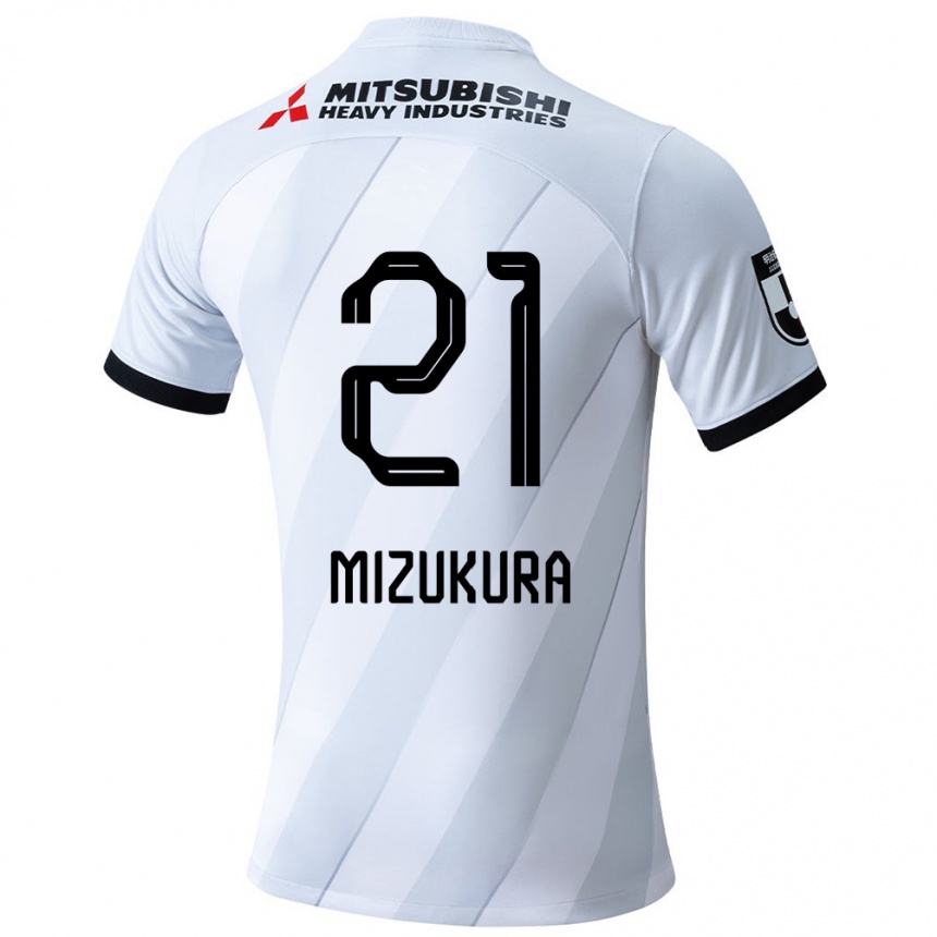 Homme Football Maillot Kei Mizukura #21 Blanc Gris Tenues Extérieur 2024/25