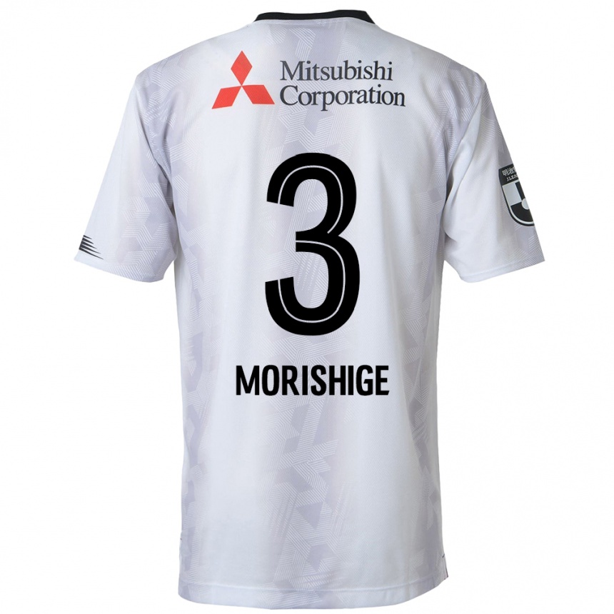 Homme Football Maillot Masato Morishige #3 Blanc Noir Tenues Extérieur 2024/25