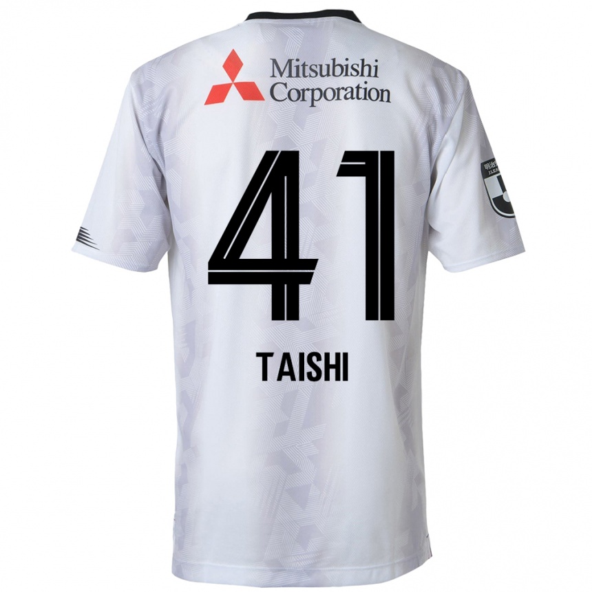 Homme Football Maillot Taishi Brandon Nozawa #41 Blanc Noir Tenues Extérieur 2024/25