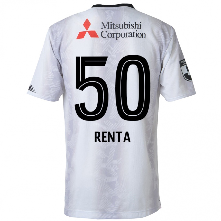 Homme Football Maillot Renta Higashi #50 Blanc Noir Tenues Extérieur 2024/25