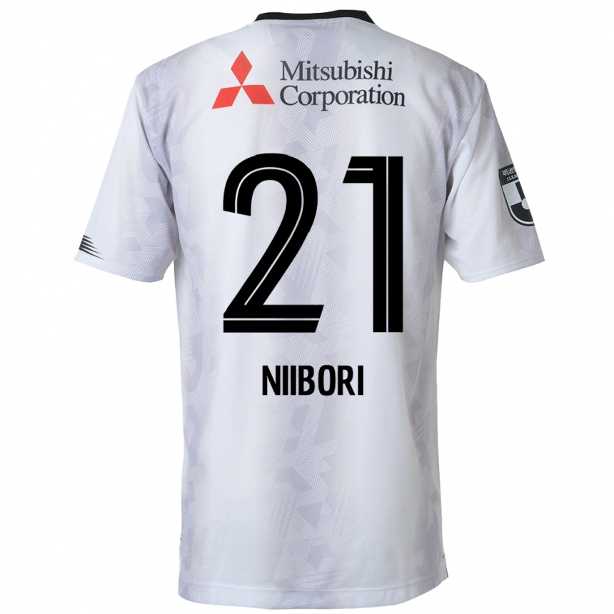 Homme Football Maillot Keita Niibori #21 Blanc Noir Tenues Extérieur 2024/25