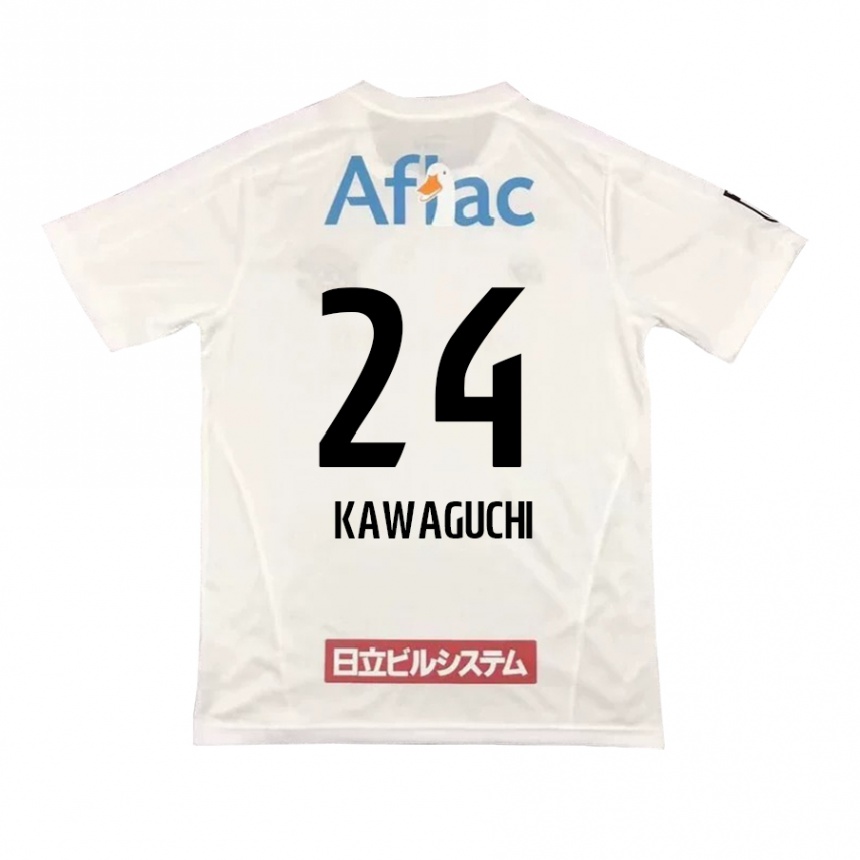 Homme Football Maillot Naoki Kawaguchi #24 Blanc Noir Tenues Extérieur 2024/25