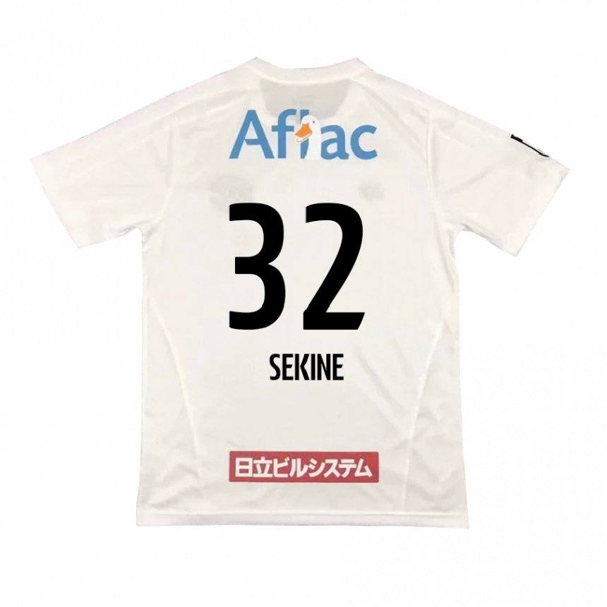 Homme Football Maillot Hiroki Sekine #32 Blanc Noir Tenues Extérieur 2024/25