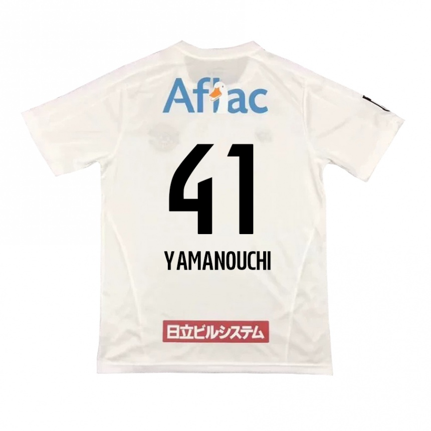 Homme Football Maillot Yusei Yamanouchi #41 Blanc Noir Tenues Extérieur 2024/25