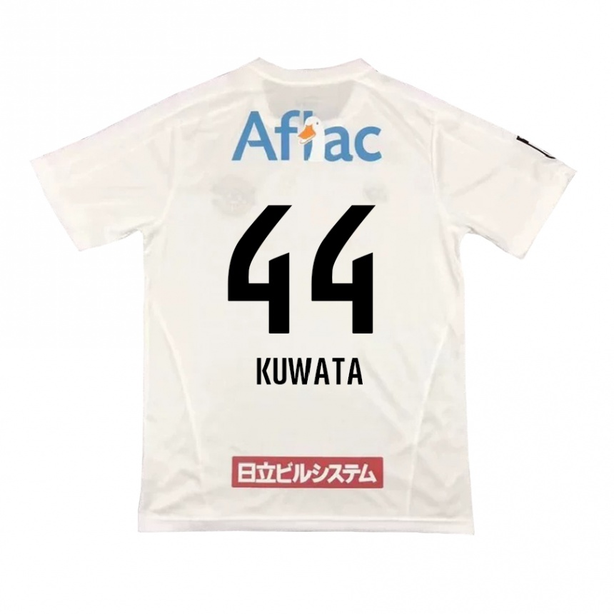 Homme Football Maillot Taisei Kuwata #44 Blanc Noir Tenues Extérieur 2024/25