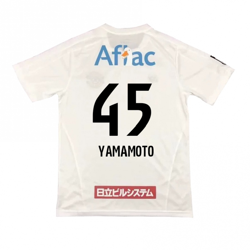 Homme Football Maillot Ota Yamamoto #45 Blanc Noir Tenues Extérieur 2024/25