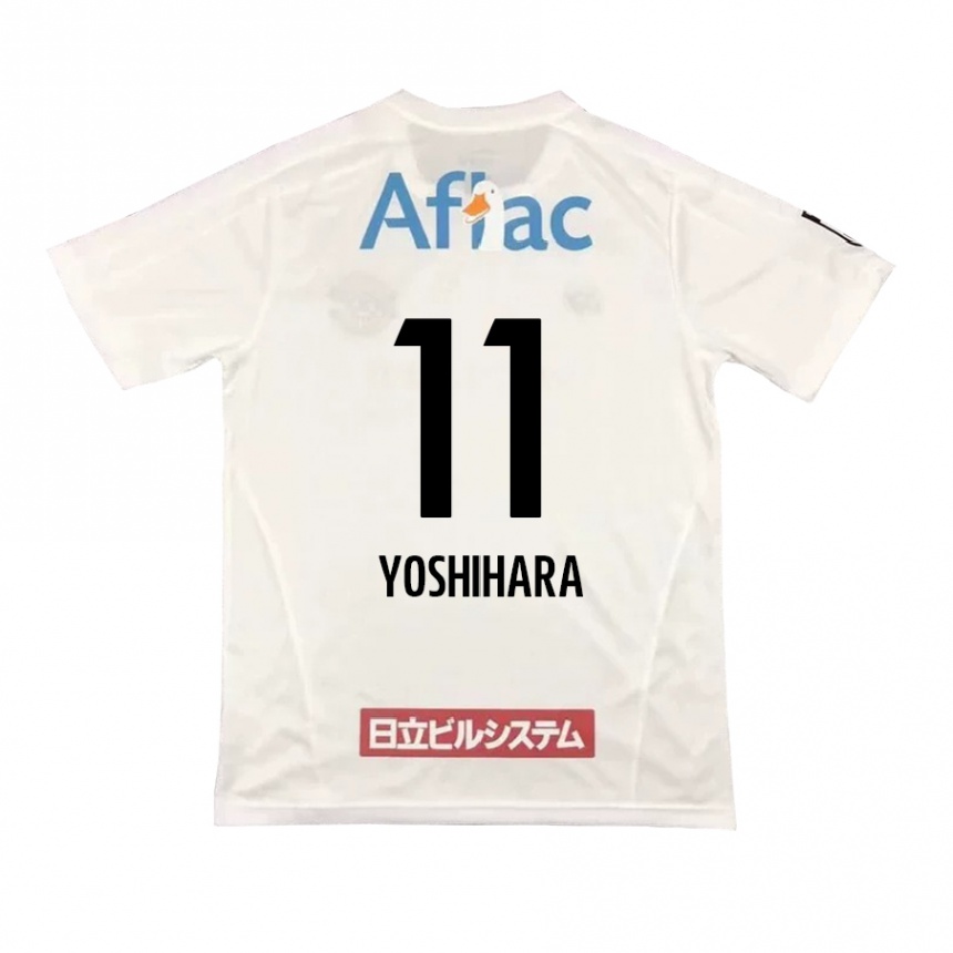 Homme Football Maillot Futo Yoshihara #11 Blanc Noir Tenues Extérieur 2024/25