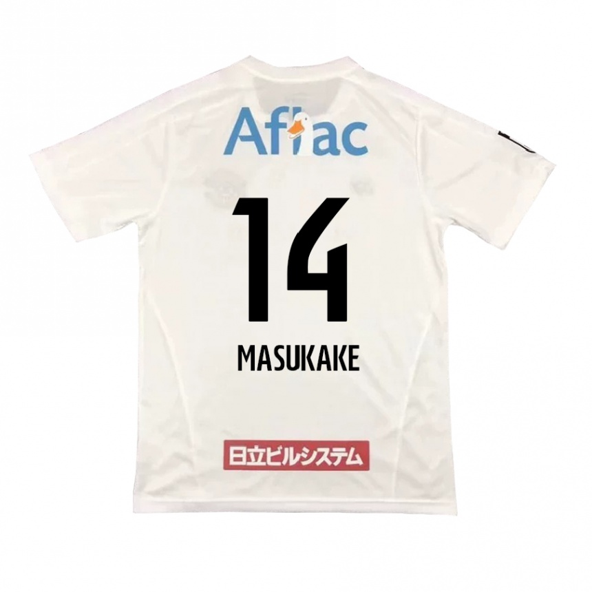 Homme Football Maillot Sogo Masukake #14 Blanc Noir Tenues Extérieur 2024/25