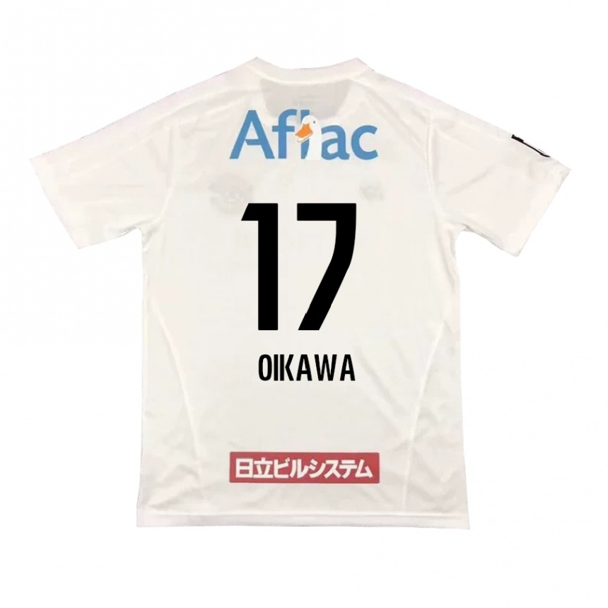 Homme Football Maillot Koki Oikawa #17 Blanc Noir Tenues Extérieur 2024/25