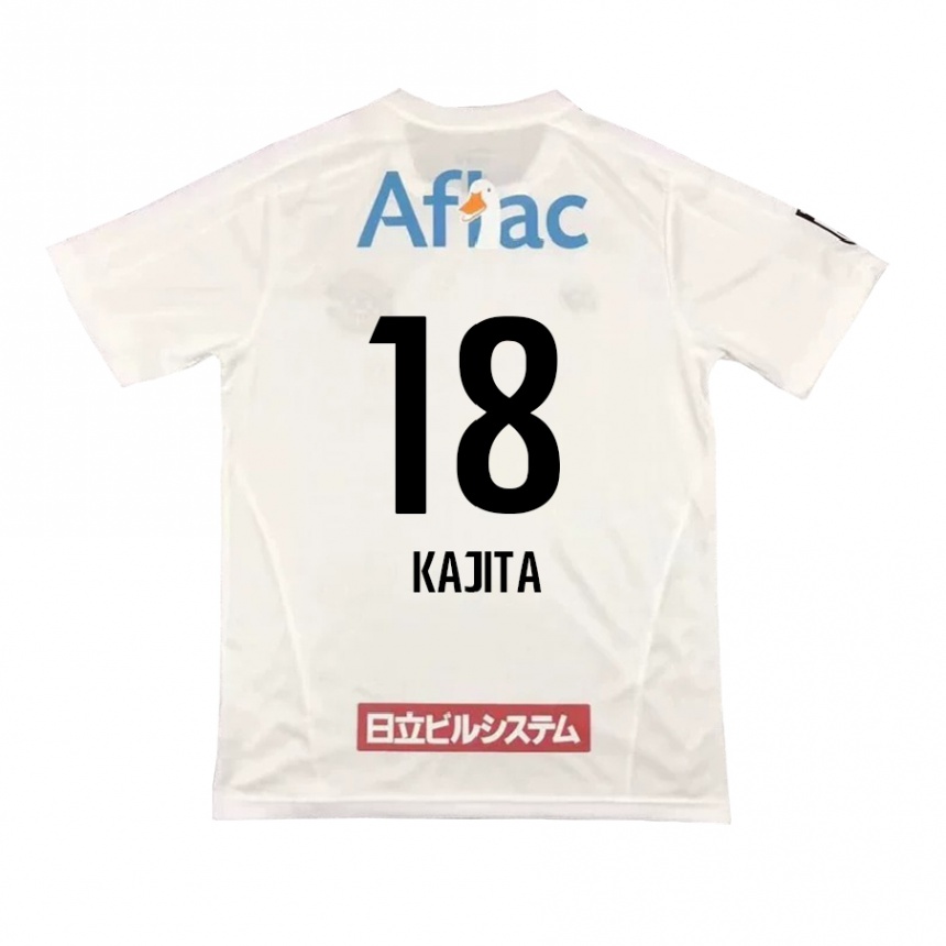 Homme Football Maillot Kento Kajita #18 Blanc Noir Tenues Extérieur 2024/25