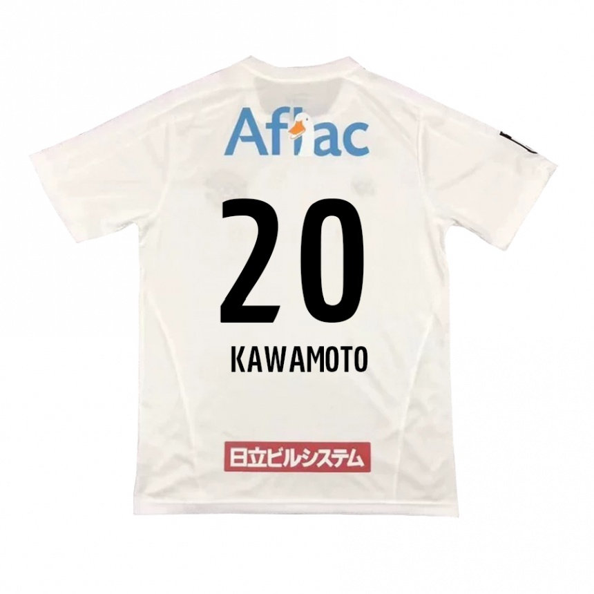 Homme Football Maillot Daizen Kawamoto #20 Blanc Noir Tenues Extérieur 2024/25