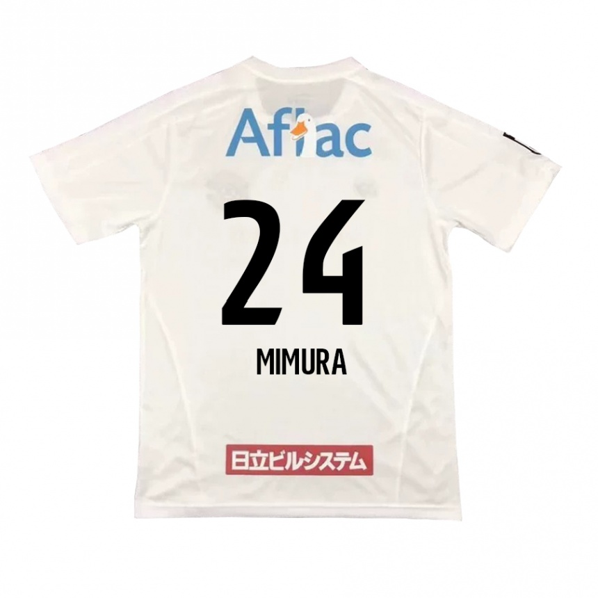 Homme Football Maillot Kaname Mimura #24 Blanc Noir Tenues Extérieur 2024/25