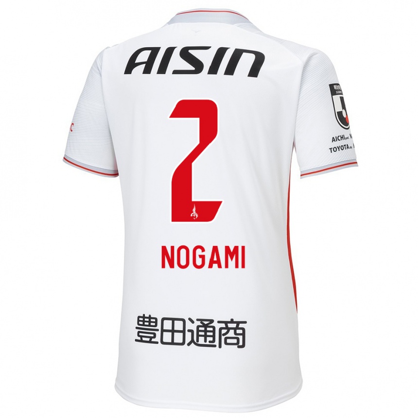 Homme Football Maillot Yuki Nogami #2 Blanc Jaune Rouge Tenues Extérieur 2024/25