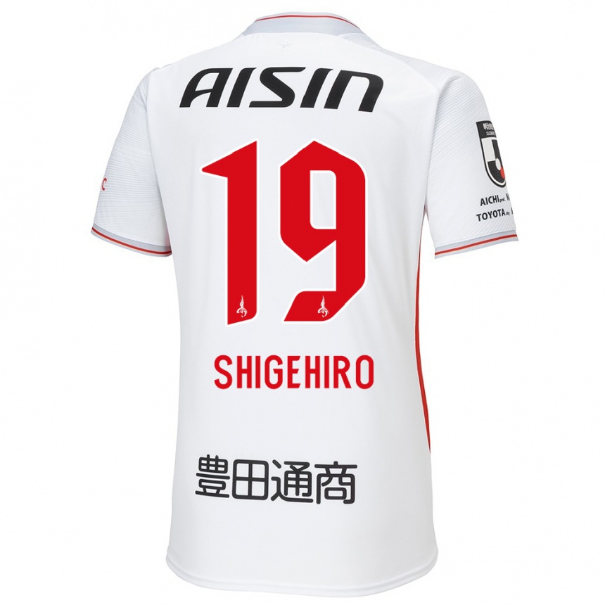 Homme Football Maillot Takuya Shigehiro #19 Blanc Jaune Rouge Tenues Extérieur 2024/25