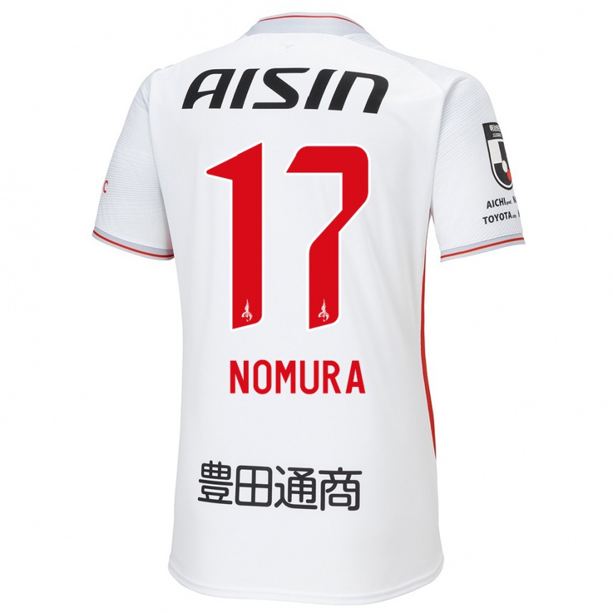 Homme Football Maillot Yuto Nomura #17 Blanc Jaune Rouge Tenues Extérieur 2024/25