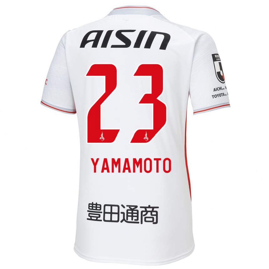 Homme Football Maillot Haruki Yamamoto #23 Blanc Jaune Rouge Tenues Extérieur 2024/25