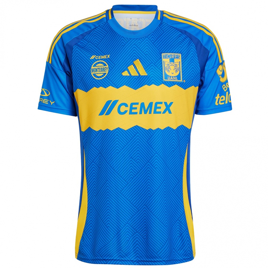 Homme Football Maillot Eduardo Tercero #15 Bleu Jaune Tenues Extérieur 2024/25