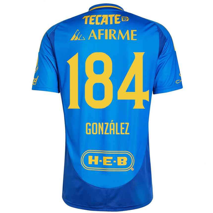 Homme Football Maillot Erick González #184 Bleu Jaune Tenues Extérieur 2024/25