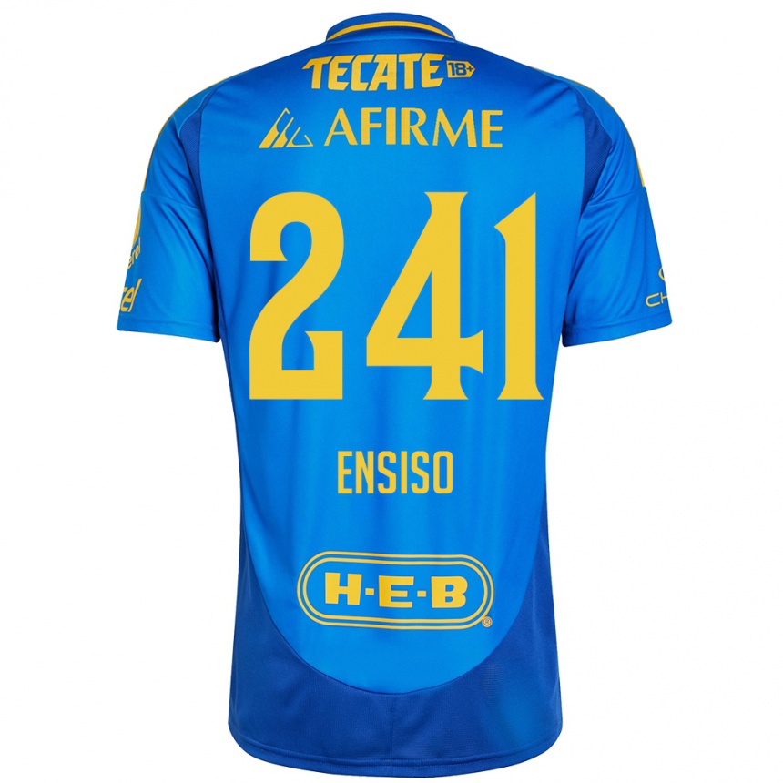 Homme Football Maillot Eduardo Ensiso #241 Bleu Jaune Tenues Extérieur 2024/25