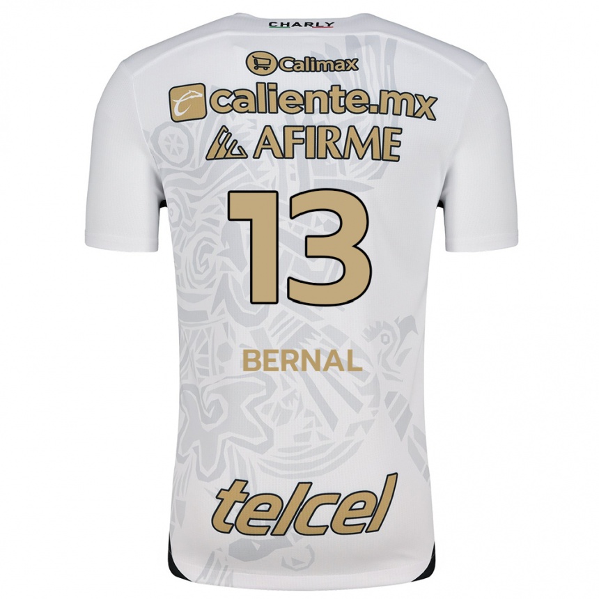 Homme Football Maillot Mayra Pelayo-Bernal #13 Blanc Noir Tenues Extérieur 2024/25