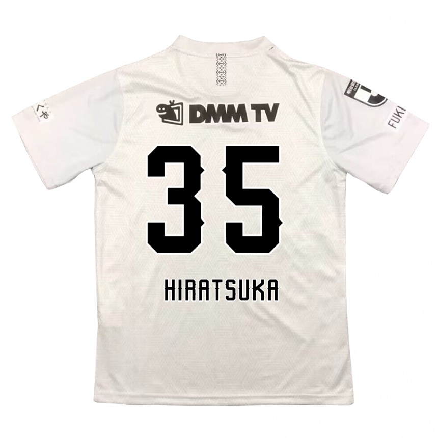 Homme Football Maillot Yuto Hiratsuka #35 Gris Noir Tenues Extérieur 2024/25