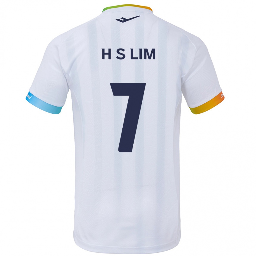 Homme Football Maillot Sang-Hyub Lim #7 Blanc Bleu Tenues Extérieur 2024/25